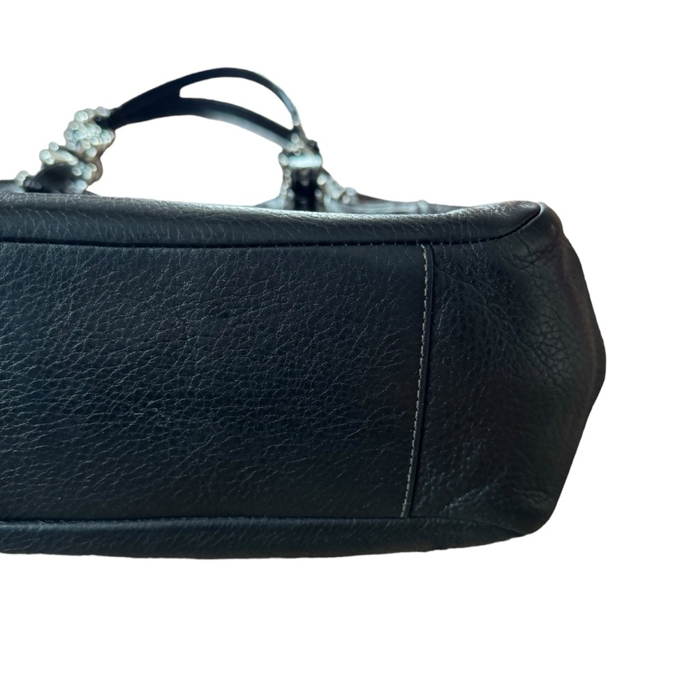 Coach Black Pebbled Leather Madison Tribeca East West Bag Chain/Leather Handles - Picture 11 of 15